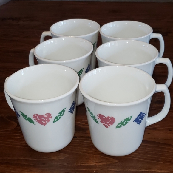 Vintage Corning Quilt Patchwork Mugs - Picture 4 of 10